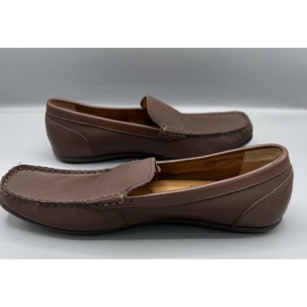 Alfani Mens Chestnut‎ Brown Leather Upper Slip On Loafers Size 10.5 - Picture 4 of 9